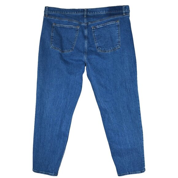 Abercrombie Mom Jeans High Rise 35 20 L Long  Soft Grunge Preppy - Picture 3 of 8